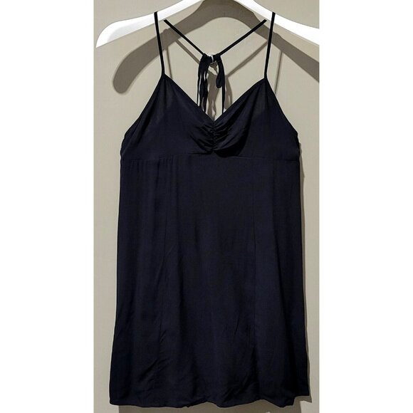 Wild Fable Solid Black 100% Rayon Sleeveless Fit & Flare Mini Dress -- Small 4/6 - Picture 3 of 8